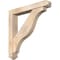 Ekena Millwork Funston Arts and Crafts Smooth Bracket w/ Offset Brace, Douglas Fir, 5 1/2"W x 34"D x 34"H BKT0604X34X34FST03SDF - alternate 1